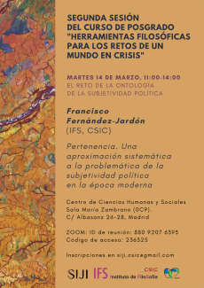 2ª sesión del curso de posgrado SIJI: "Herramientas filosóficas para los retos de un mundo en crisis"
