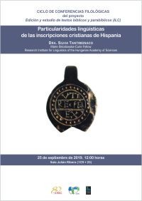 Ciclo de Conferencias Filológicas: "Particularidades lingüísticas de las inscripciones cristianas de Hispania"