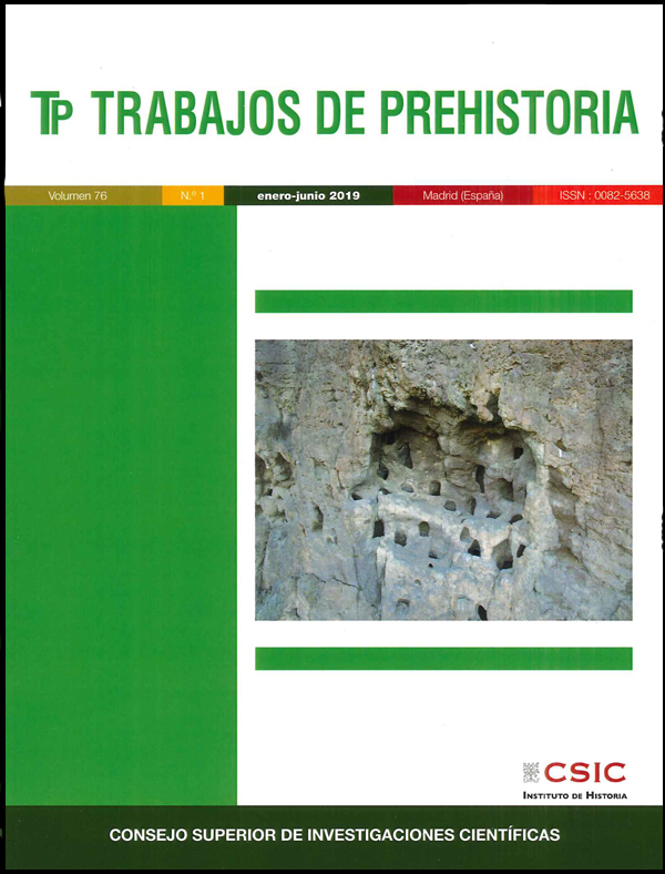"Trabajos de Prehistoria" publica el Vol. 76, nº 1 de 2019 Portada de la revista