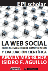 Isidro Aguillo (IPP) junto con Amalia Mas publican un libro que analiza los elementos claves de la web social Cubierta del libro